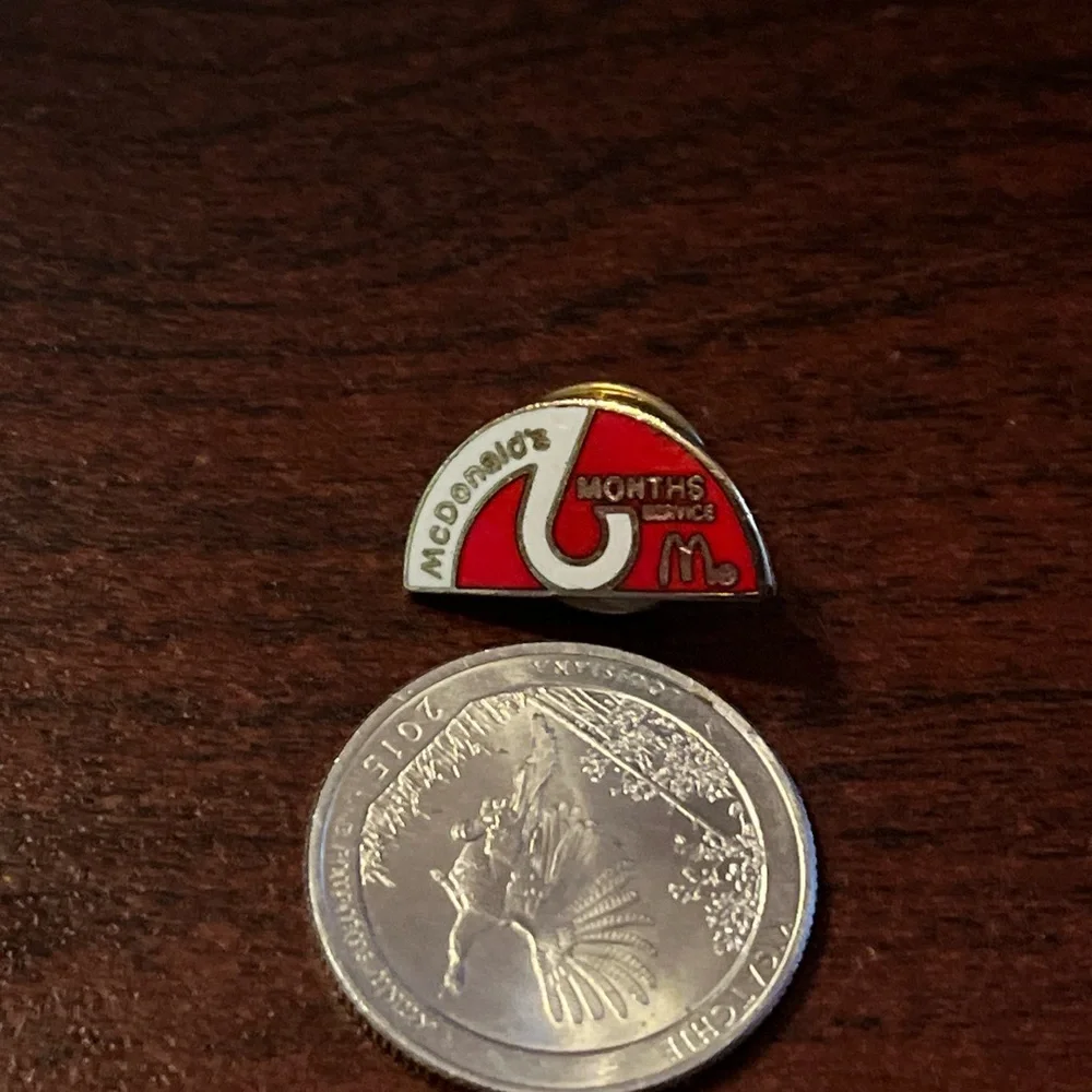 Vintage McDonald's 6 Months Of‎ Service Employee Lapel Hat Pin